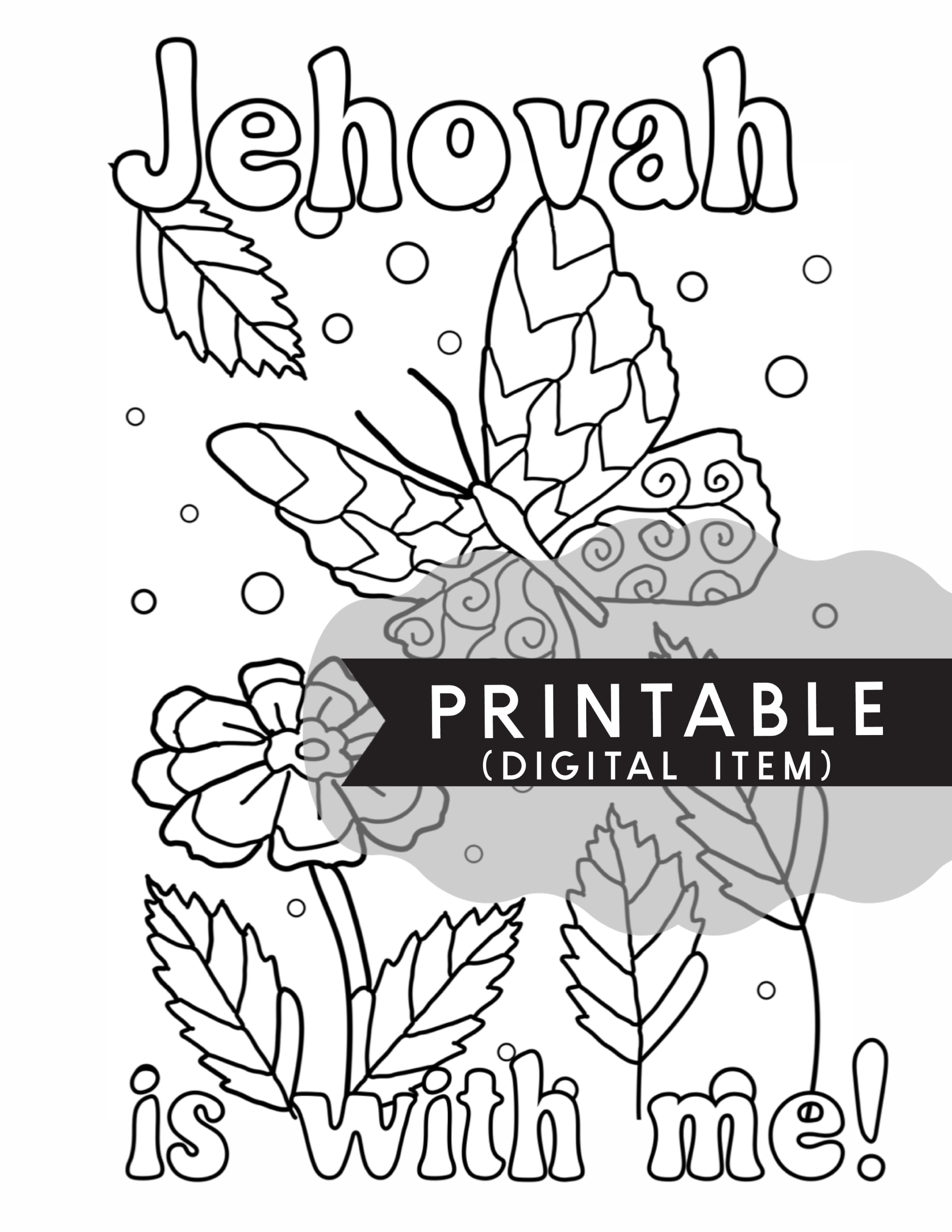 Jehovah is With Me Coloring Page - Print At Home | GINGERS