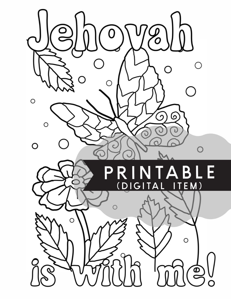 Jehovah is With Me Coloring Page - Print At Home - GINGERS
