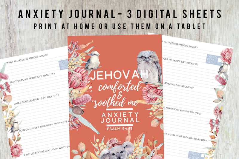 Aussie Flora and Fauna Anxiety Journal - Digital + Print At Home