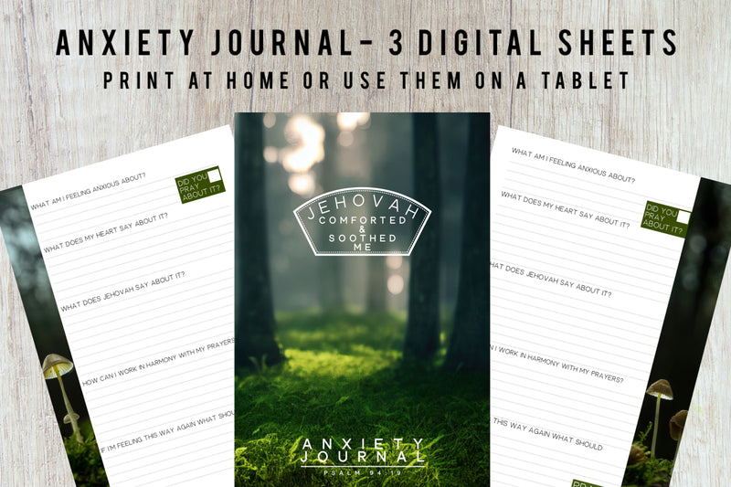 Calming Forest Anxiety Journal - Digital + Print At Home