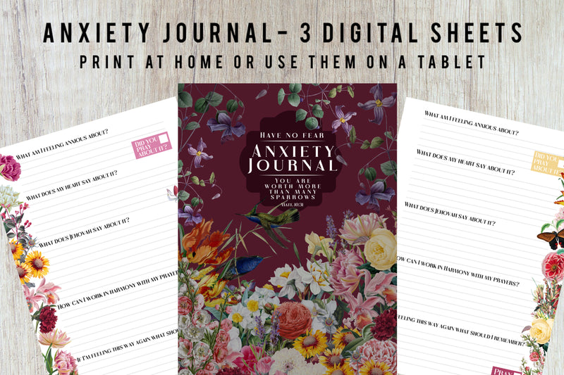 Sparrows Anxiety Journal - Digital + Print At Home