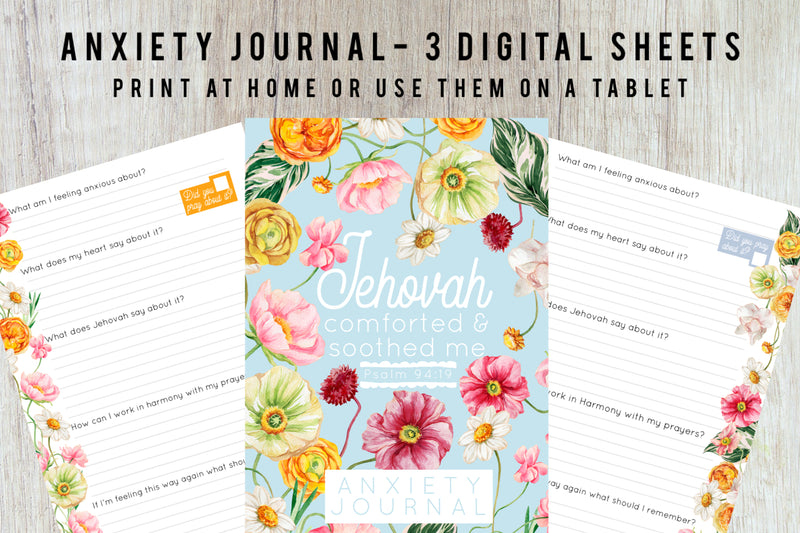 Luminous Garden Anxiety Journal - Digital + Print At Home