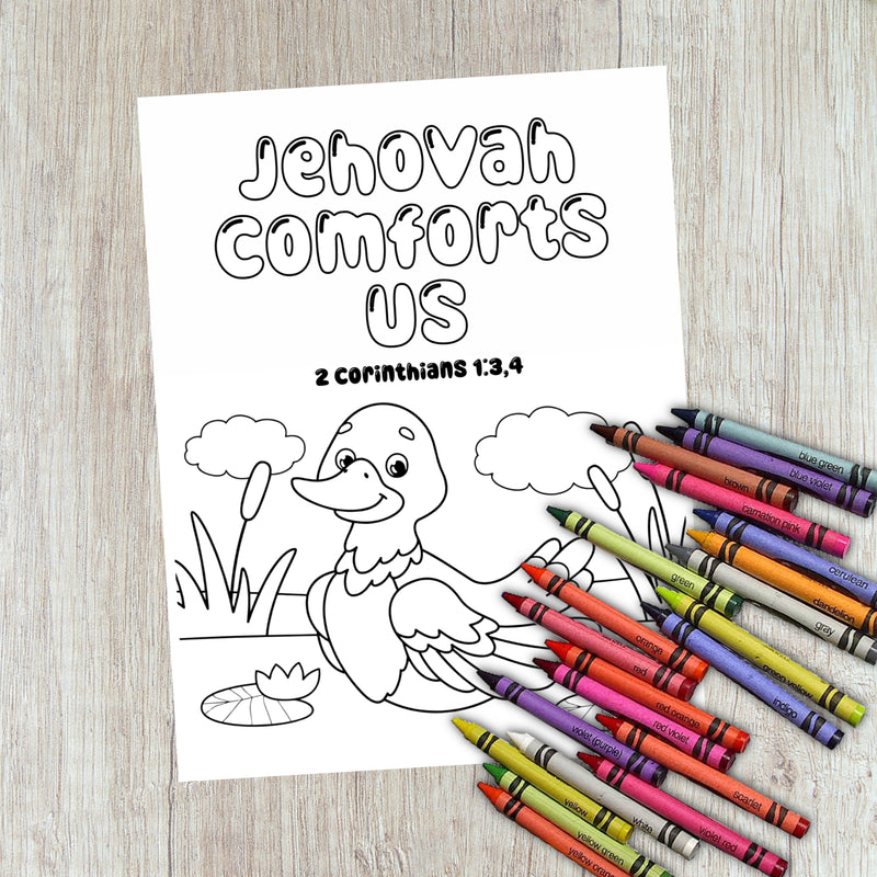 Jehovah Comforts Us Ducks Coloring Page - Print At Home