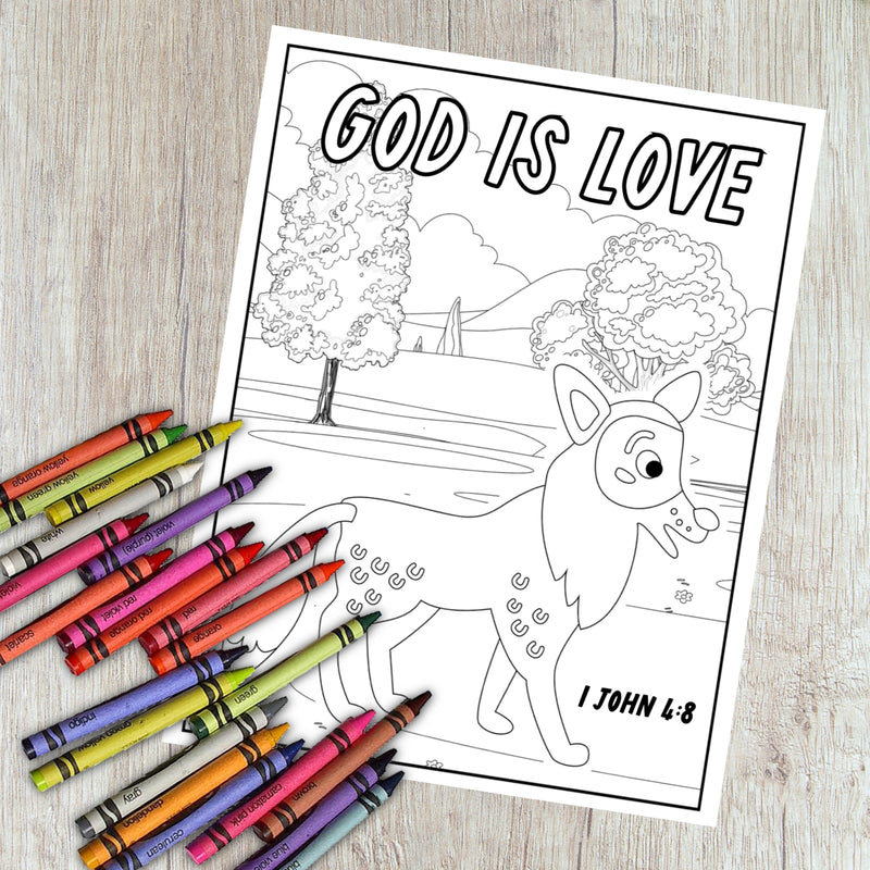 God is Love Coloring Page - Print At Home