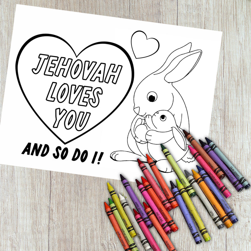 Jehovah Loves You Coloring Page - Print At Home