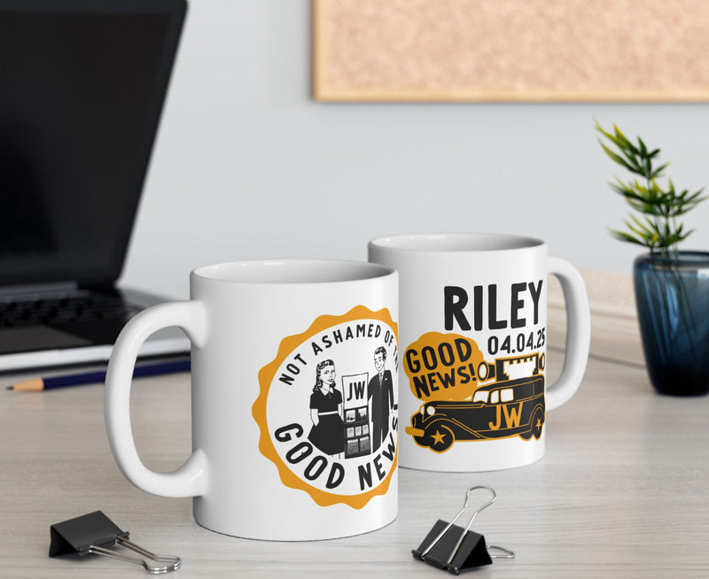 Personalized Not Ashamed of the Good News - Assembly Mug - Vintage