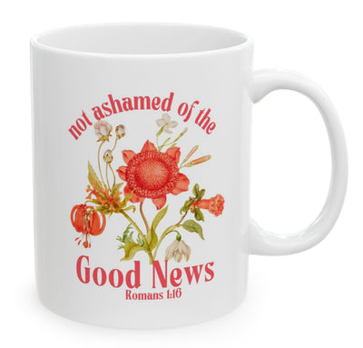 Not Ashamed of the Good News Mug - Floral