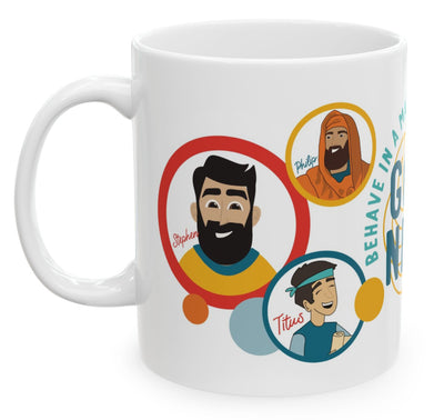 Personalized Behave in a Manner Worthy of the Good News - Assembly Mug - Bible Friends