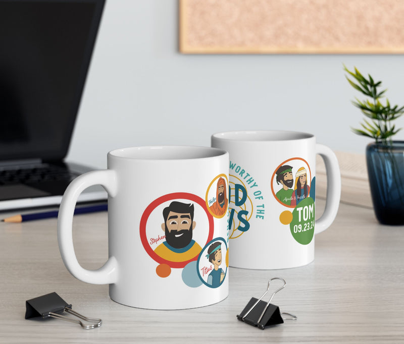 Personalized Behave in a Manner Worthy of the Good News - Assembly Mug - Bible Friends