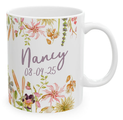 Personalized Behave in a Manner Worthy of the Good News - Assembly Mug - Floral