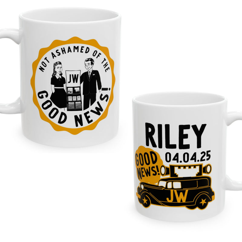 Personalized Not Ashamed of the Good News - Assembly Mug - Vintage