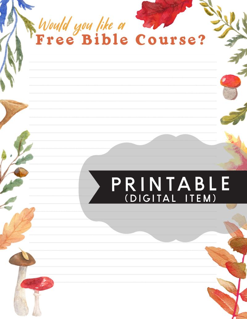 Free Bible Study Letter Writing Printable -Print At Home - Vibrant Autumn