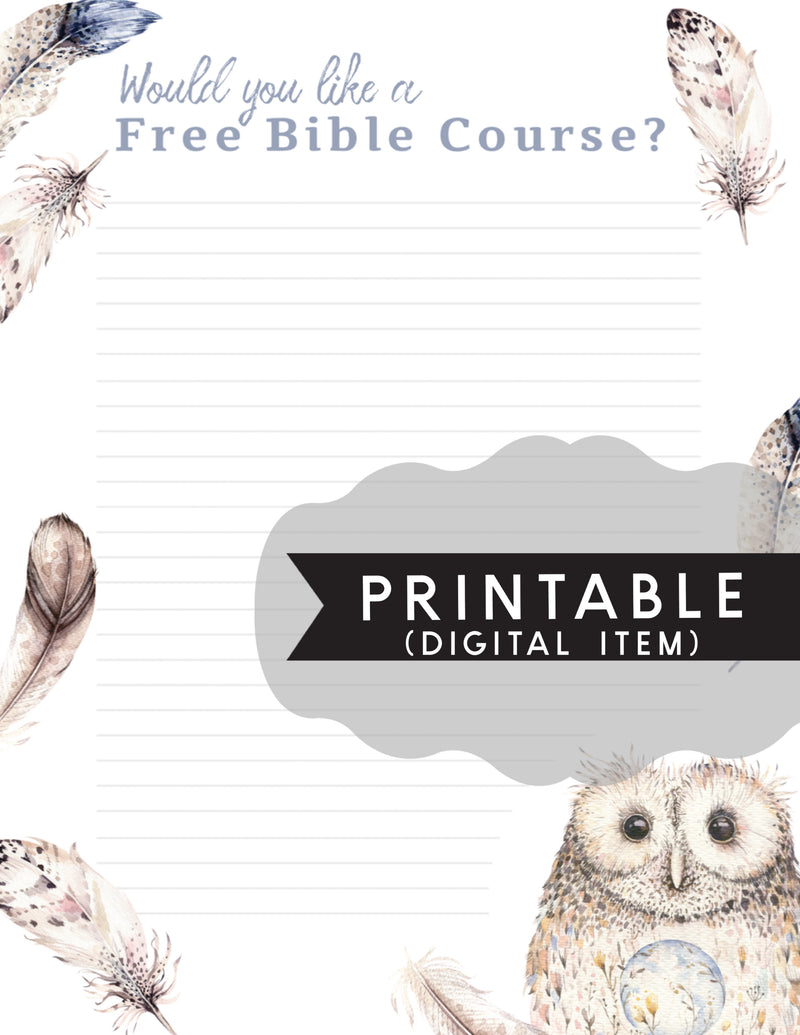 Bible Study Letter Writing Printable -Print At Home - Feathery Friends