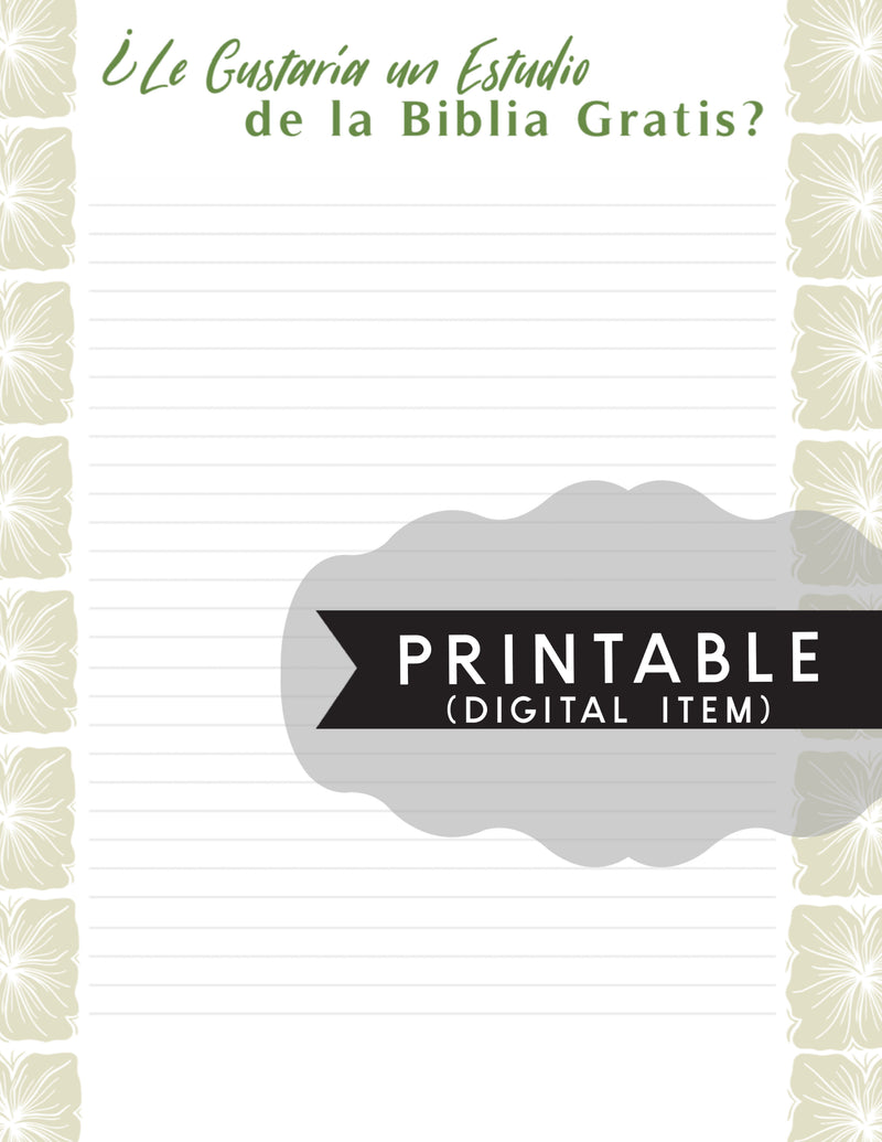 Spanish Free Bible Study Letter Writing Printable -Print At Home - Stamped