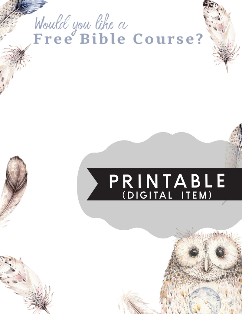 Bible Study Letter Writing Printable -Print At Home - Unlined Owl