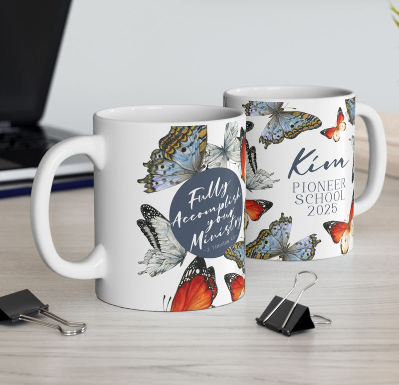 Personalized Pioneer School - Butterfly Mug