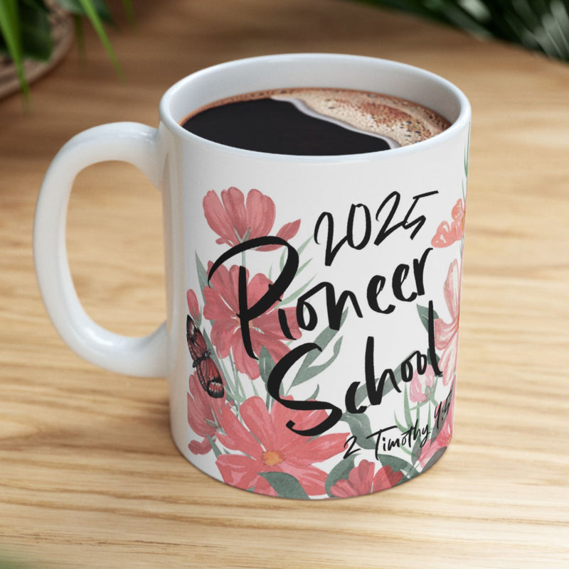 Pioneer School Floral Mug