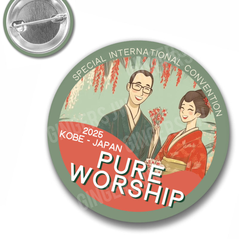 Pure Worship Pins - Kobe Japan Happy Friends