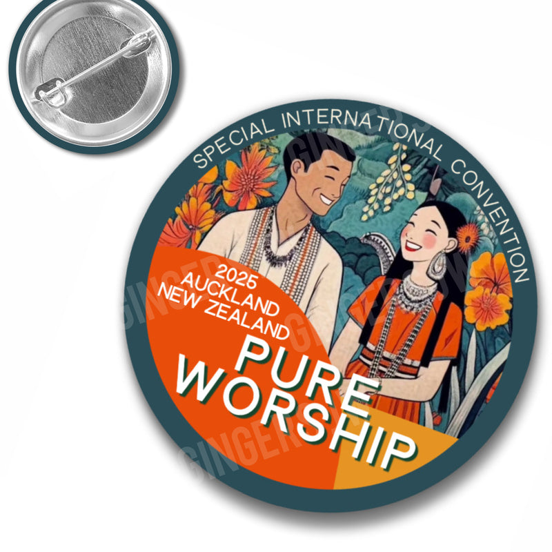 Pure Worship Pins - New Zealand Happy Friends