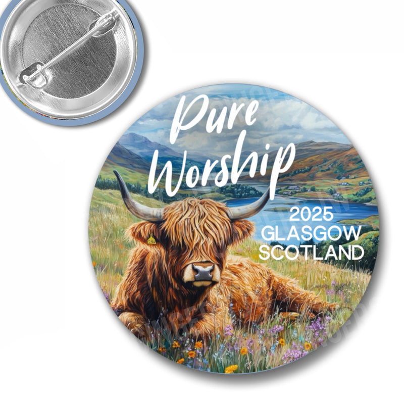 Pure Worship Pins - Scotland Highland Cow