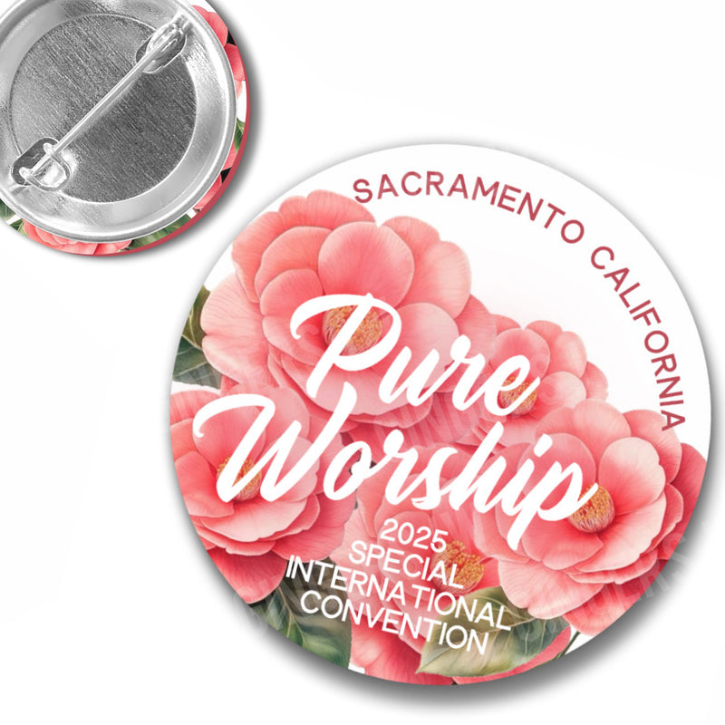 Pure Worship Pins - Sacramento California Camellia