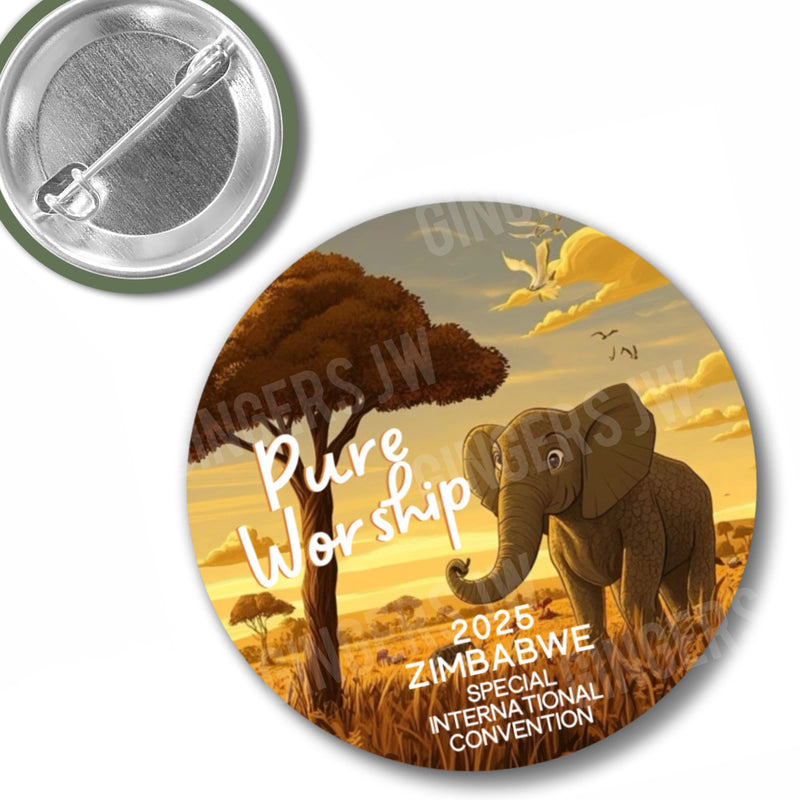 Pure Worship Pins - Zimbabwe Elephants