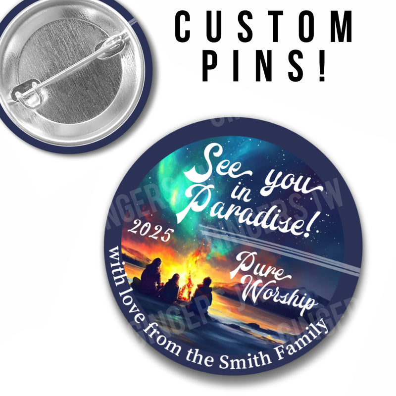 Pure Worship Pins - Personalized Northern Lights