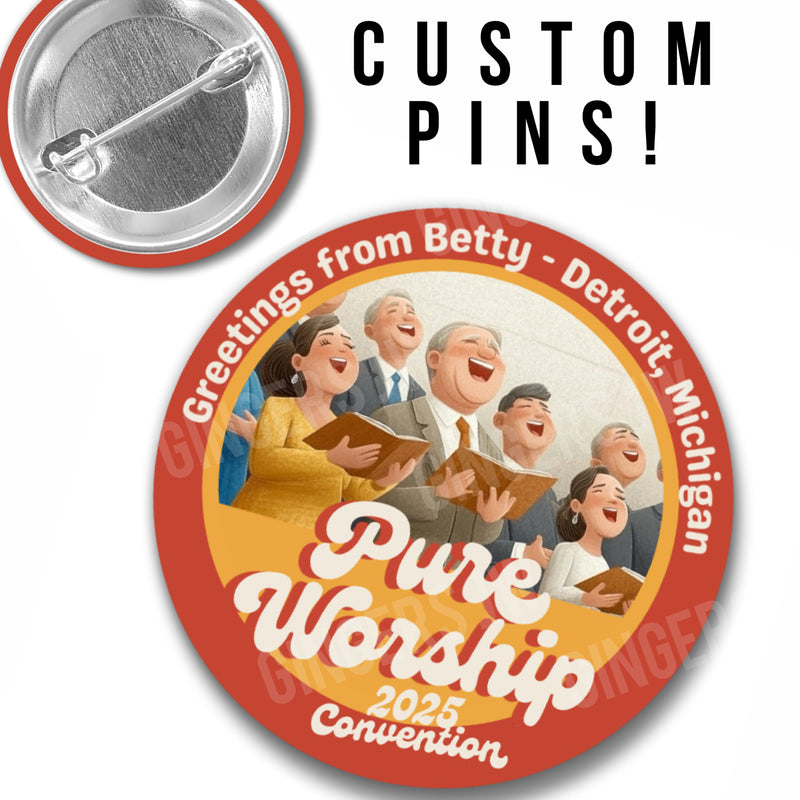 Pure Worship Pins - Personalized Singing