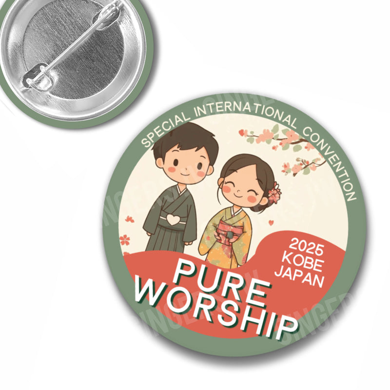 Pure Worship Pins - Kobe Japan Happy Friends