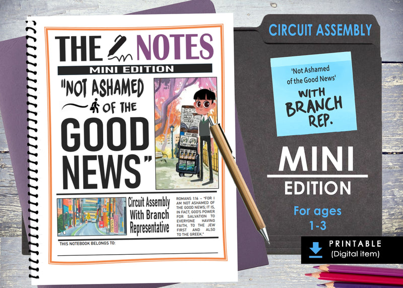 Not Ashamed of The Good News Assembly Activity Notebook Printable - Digital Item - Mini Edition