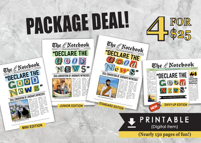 Package Deal! Declare The Good News Notebook Printable (All Versions Included)