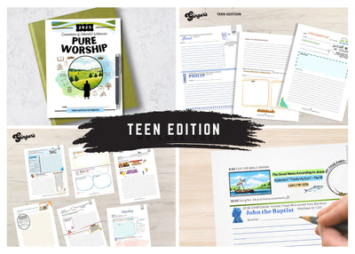 PACKAGE DEAL Download -Pure Worship (4 Printable Children's Convention Notebooks) DIGITAL pdf File