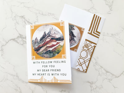Sympathy Mountain Greeting Card - GINGERS
