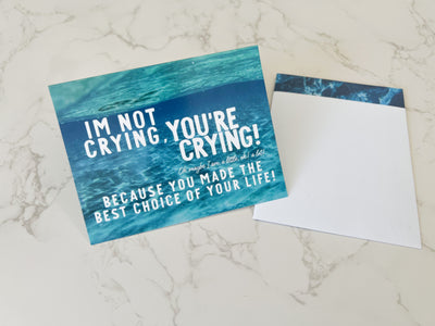 Tears of Joy Baptism 4 x 6 Greeting Card - GINGERS