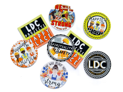 Mixed LDC Hard Hat Sticker - GINGERS