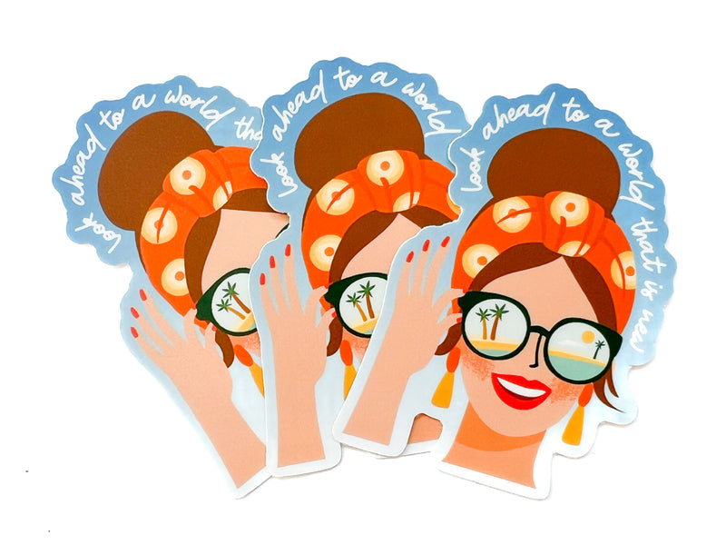 Look Ahead To A World That Is New Stickers - GINGERS