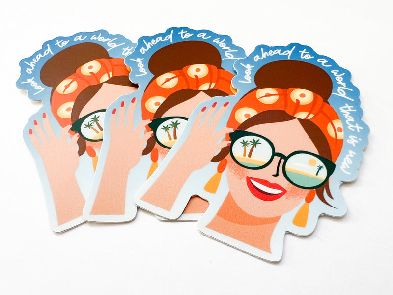 Look Ahead To A World That Is New Stickers - GINGERS