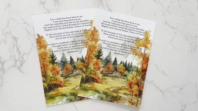 Isaiah 5 x 7 Postcards