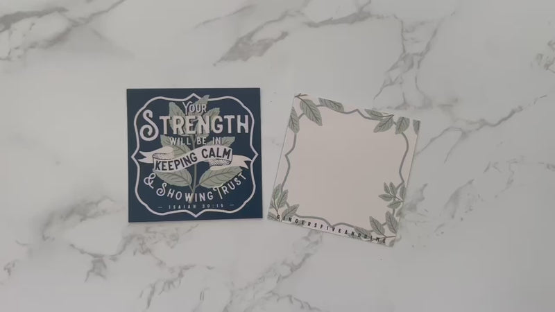 Your Strength Will Be in Keeping Calm and Showing Trust Bite Size Cards