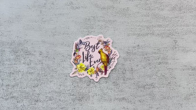 Best Life Ever Stickers - Yellow Cardinal