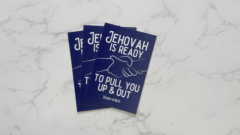 Jehovah is Ready to Pull You Up And Out 4 x 6 Postcards