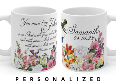 Personalized love Jehovah - Floral Mug - GINGERS