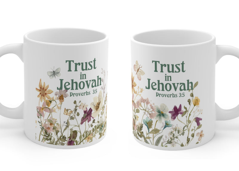 Trust in Jehovah Floral Mug - GINGERS