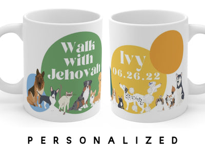 Personalized Walk With Jehovah   - Cats & Dogs Mug - GINGERS