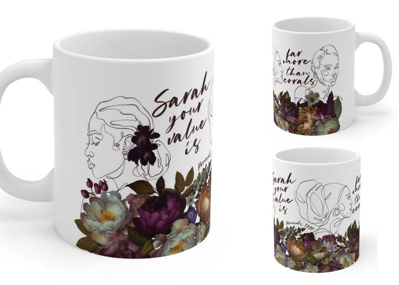 Personalized Corals - Floral Mug - GINGERS