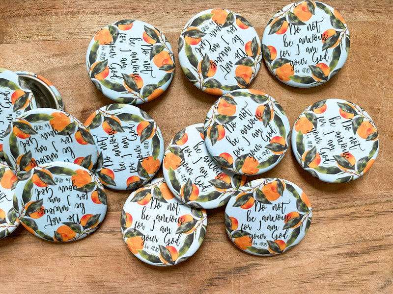 Floral Do Not Be Anxious For I Am Your God Pins - GINGERS