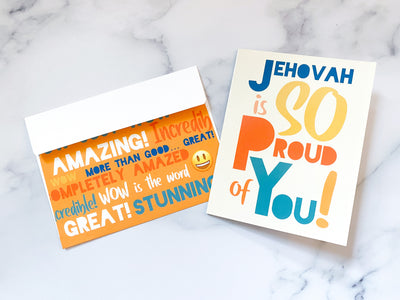 Jehovah is so Proud of You 4 x 6 Greeting Card - GINGERS