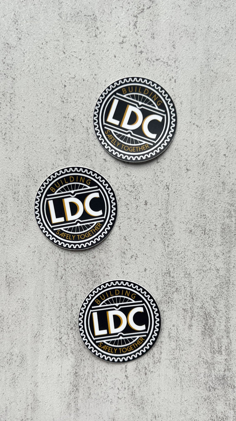 LDC Volunteer Hard Hat Sticker - GINGERS