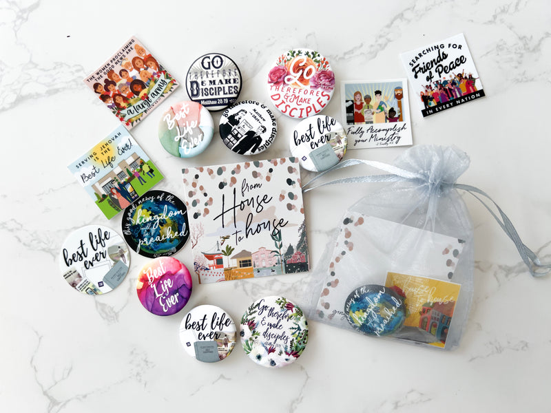 Fully Loaded From House to House Gift Bags - Pins and Stickers - GINGERS