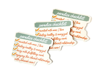 Paradise Checklist Stickers - GINGERS
